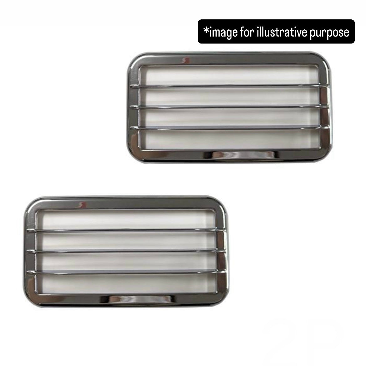 DA63T/DA65T/DA16T Chrome Tail Light Cover Left & Right Set for Suzuki Carry (ABS Plastic, 3D Press-Molded)