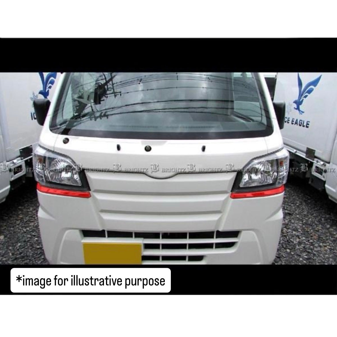 S500P/S510P Early Model Hijet Truck / Jumbo Chrome Eyeline Trim Left & Right Set — BRIGHTZ HEAD-ETC-019