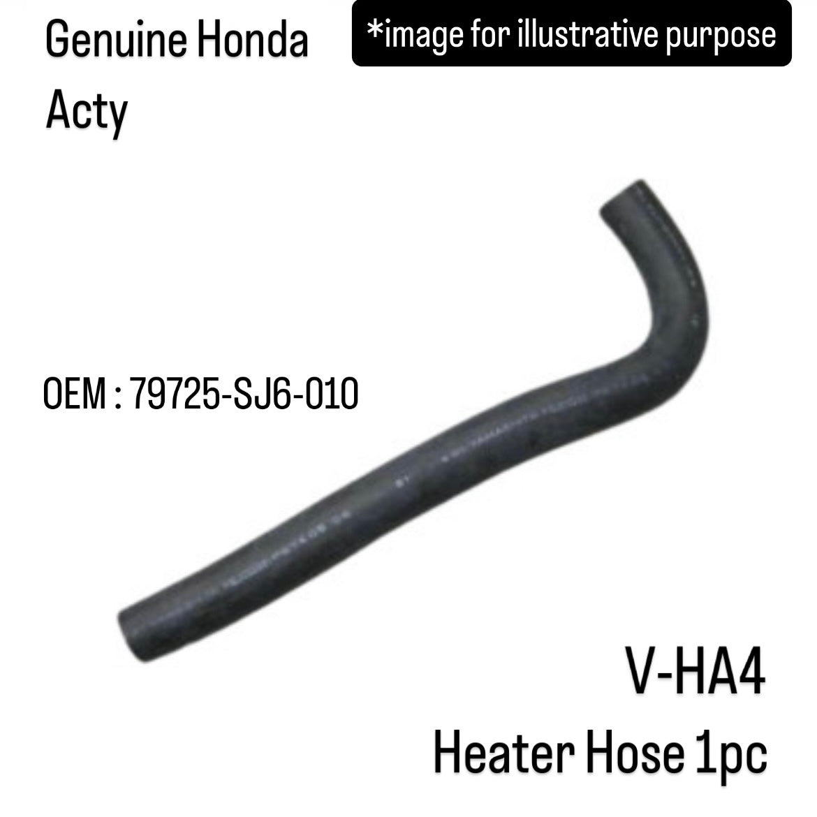 Genuine Honda V-HA4 Heater Hose for Acty (OEM:79725-SJ6-010)