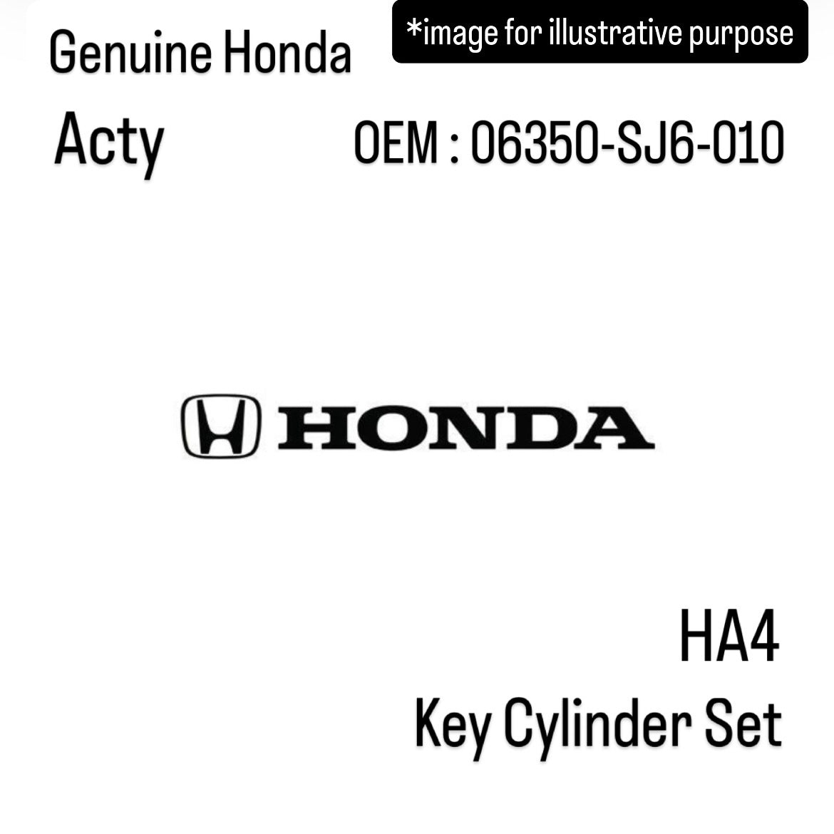 Genuine Honda HA4 Key Cylinder Set for Acty (OEM:06350-SJ6-010)