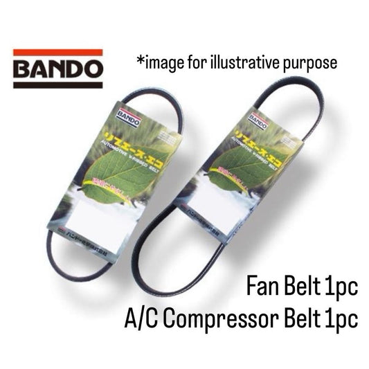 HA24S/HA24V/HA25S/HA25V (Engine:K6A) Fan Belt 2pc Set (Bando) for Suzuki Alto (OEM:17521-65H10/49181-70A13)