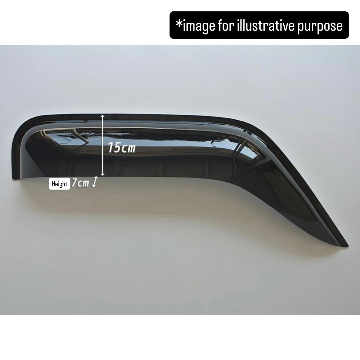 DA63T/DA65T Wide Dark Smoke Window Visor Rain Guard Left & Right Set for Suzuki Carry (Acrylic Wind Deflectors)