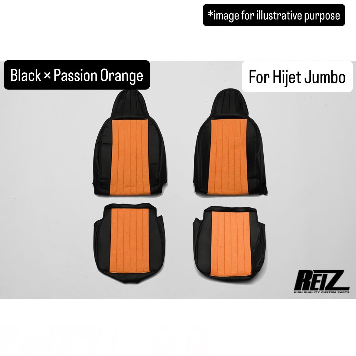 S500P/S510P (Early & Late Model) Two-Tone Line Series Seat Cover Set for Daihatsu Hijet Truck / Hijet Jumbo (2Colors Options)