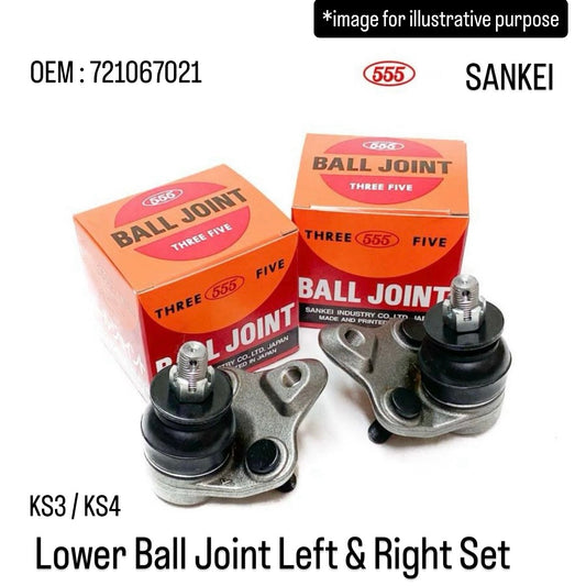 KS3/KS4 Lower Ball Joint Left & Right Set (SANKEI) for Subaru Sambar (OEM:721067021)
