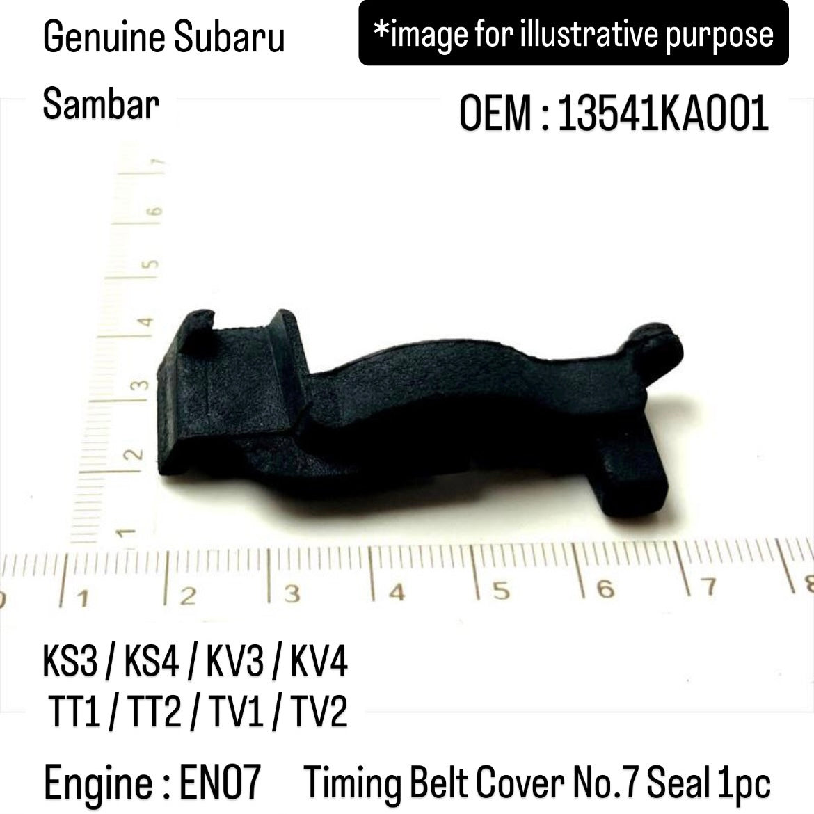 Genuine Subaru KS3/KS4/KV3/KV4/TT1/TT2/TV1/TV2 (Engine:EN07) Timing Belt Cover No.7 Seal for Sambar (OEM:13541KA001)