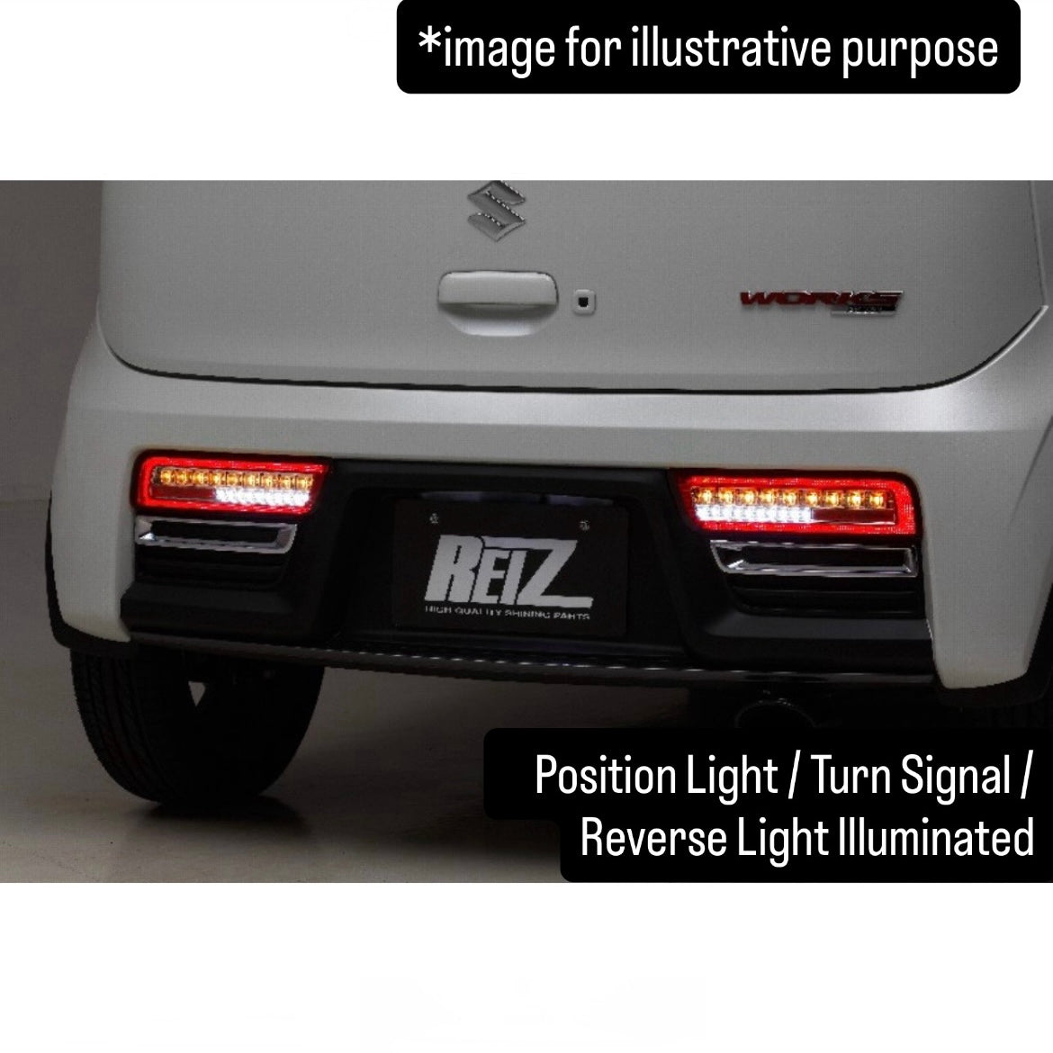 HA36S Full LED Tail Light Left & Right Set (Revier Ryusei Version) for Suzuki Alto / Alto Turbo RS / Alto Works (5 Lens Types)