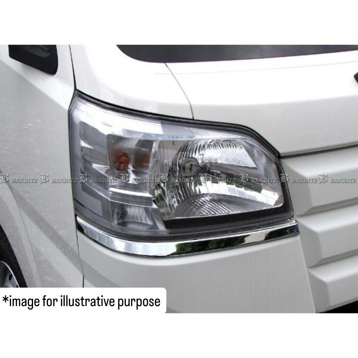 S500P/S510P Early Model Hijet Truck / Jumbo Chrome Eyeline Trim Left & Right Set — BRIGHTZ HEAD-ETC-019