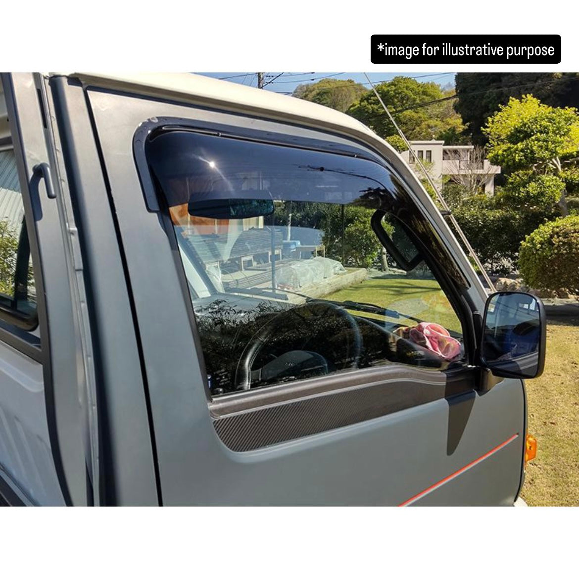 DC51T/DD51T/DE51V/DF51V/DL51/DM51/DD51 Side Window Visor Set (Rain Guards) for Suzuki Carry / Every / Mazda Scrum