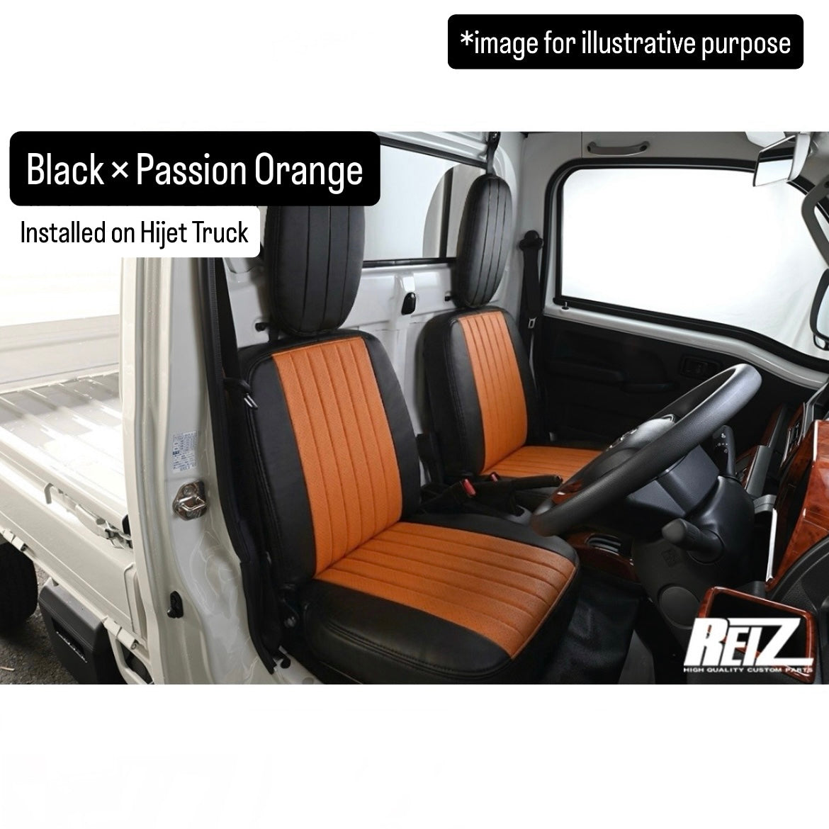 S500P/S510P (Early & Late Model) Two-Tone Line Series Seat Cover Set for Daihatsu Hijet Truck / Hijet Jumbo (2Colors Options)