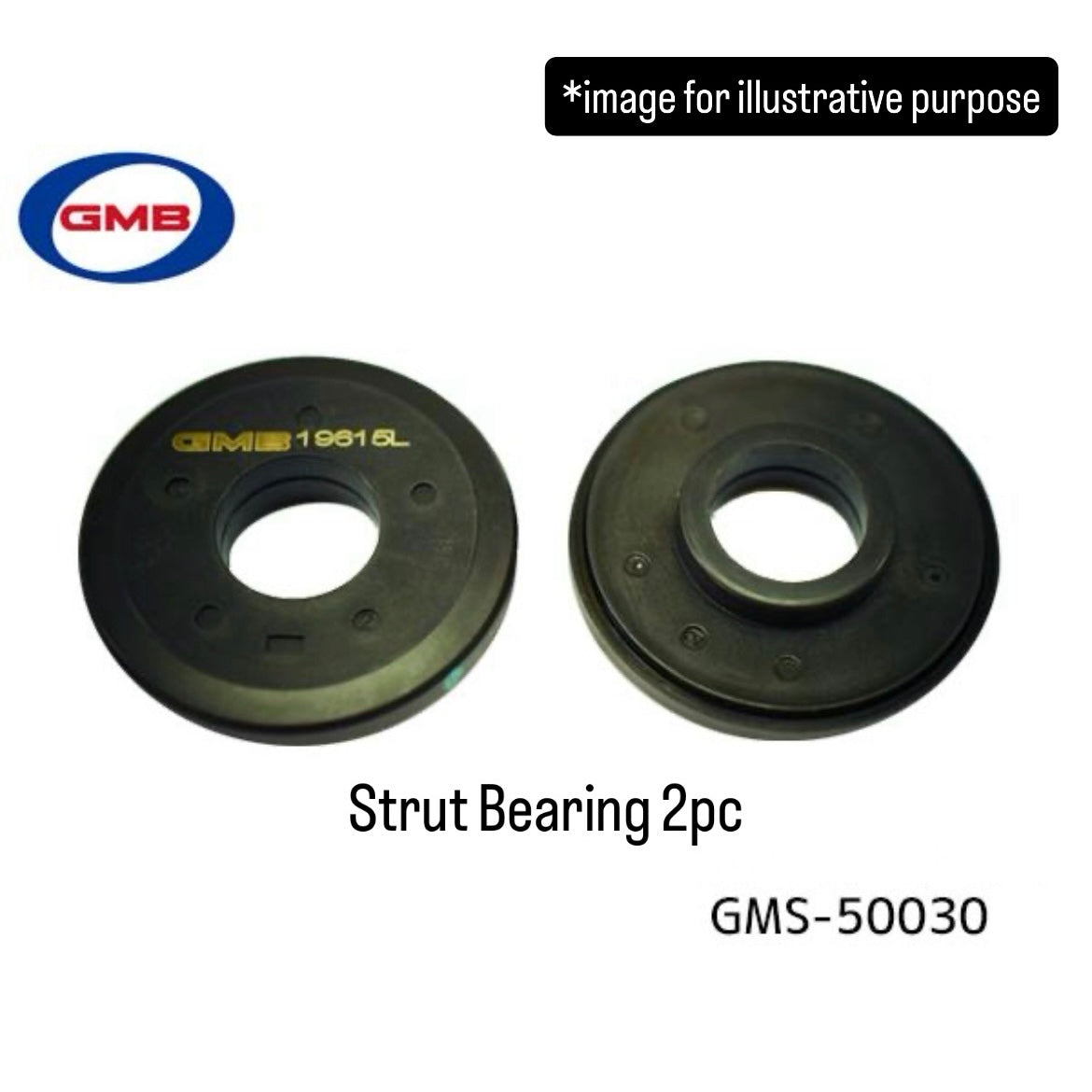 DA63T Front Strut Mount Left & Right Set (GMB) for Suzuki Carry (OEM:41721-67H00/41721-77A00/1A01-34-610/1A00-34-610/MQ505727/54320-4A00C/41741-50E00/A032-34-386/MQ505731/54325-4A0A0)