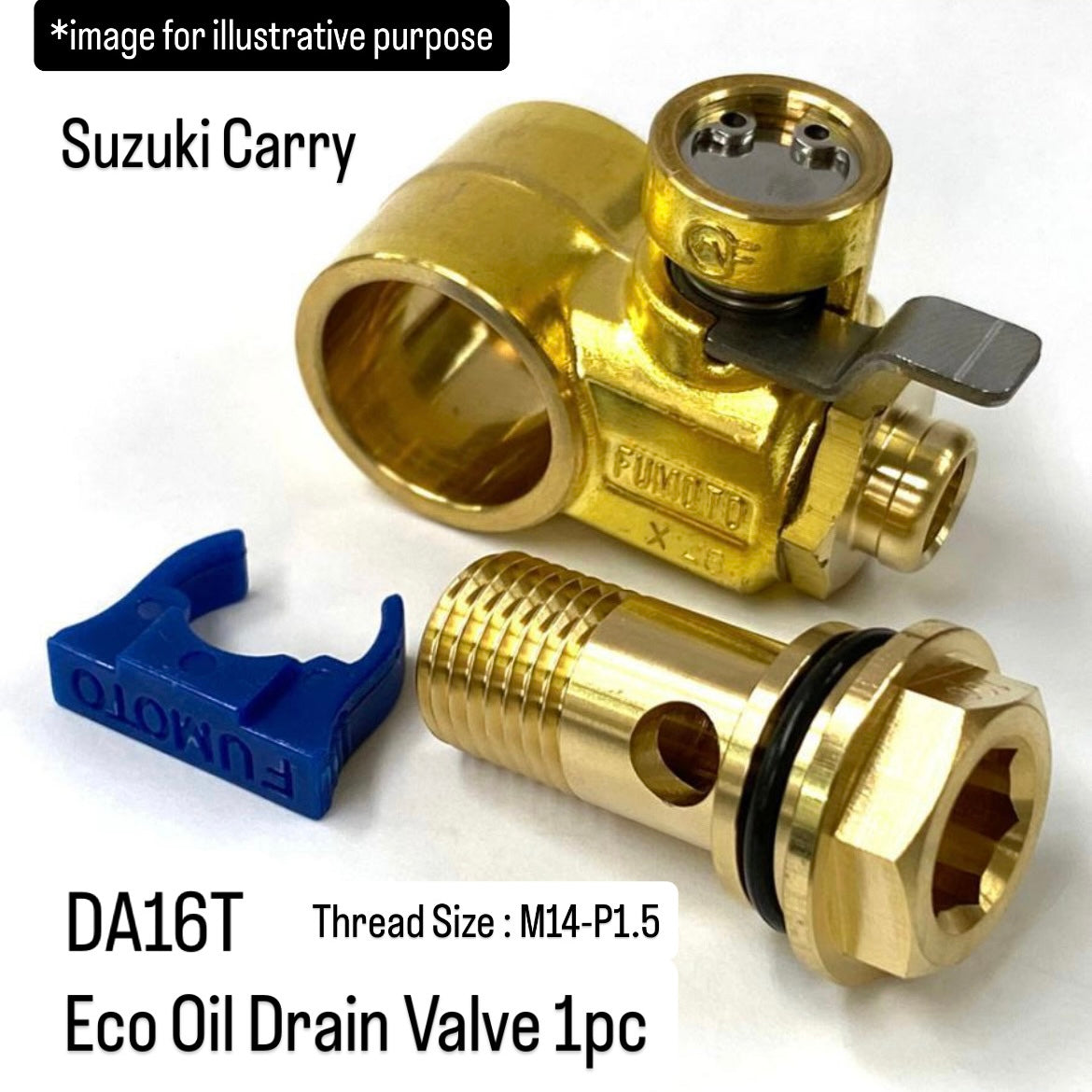 DA16T Eco Oil Drain Valve (FUMOTO) for Suzuki Carry (Thread Size:M14-P1.5)