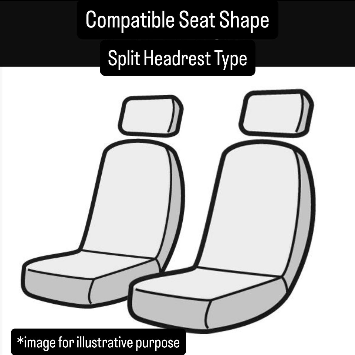 HA6/HA7 Premium Seat Cover Set (Azur) for Honda Acty Truck (Split Headrest Type Custom Fit Interior Cover)