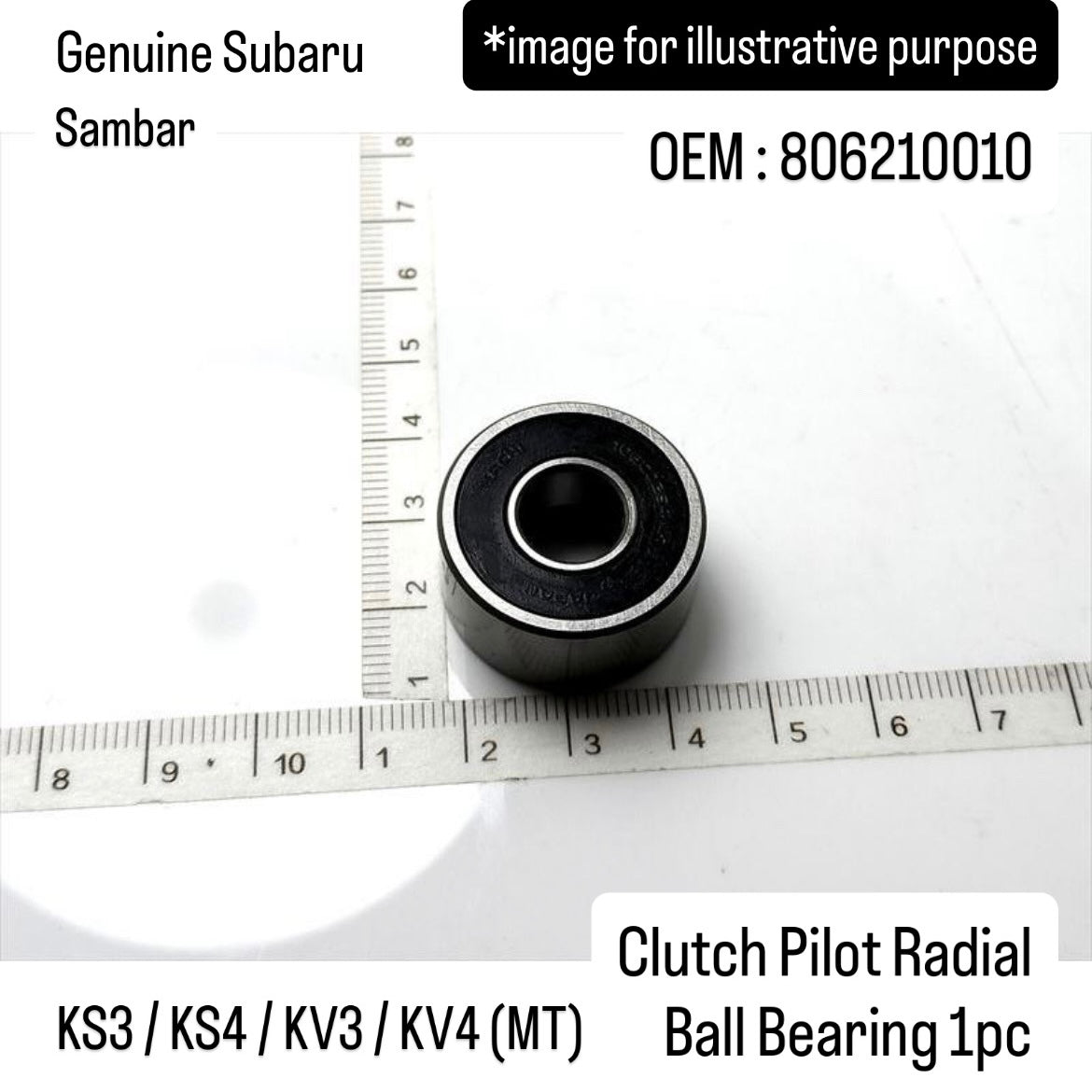 Genuine Subaru KS3/KS4/KV3/KV4 (MT) Clutch Pilot Radial Ball Bearing for Sambar (OEM:806210010)