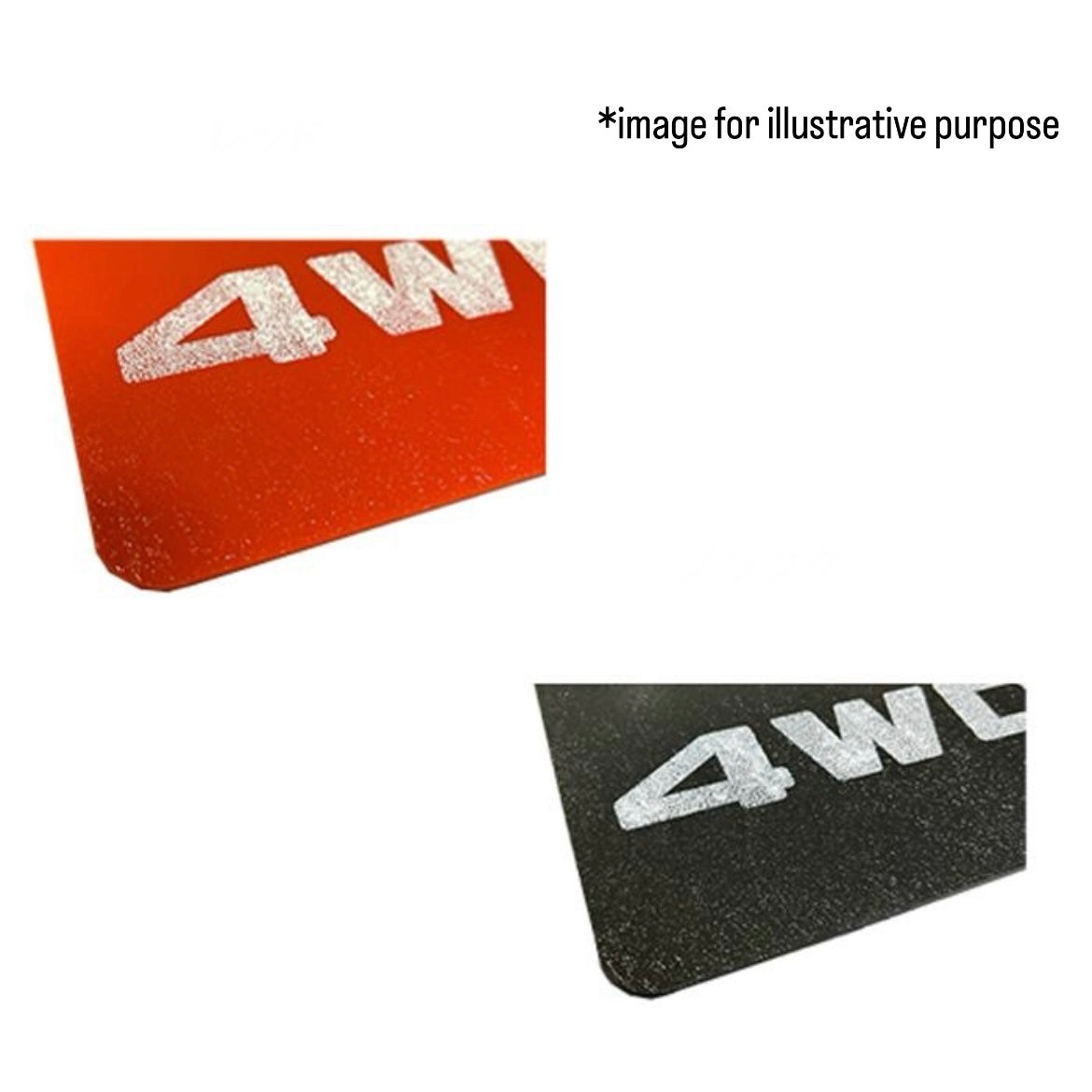 S500P/S510P Rear Mud Flap Left & Right Set for Daihatsu Hijet Truck / Jumbo (Front & Rear Models, Black/Red Mud Guard)