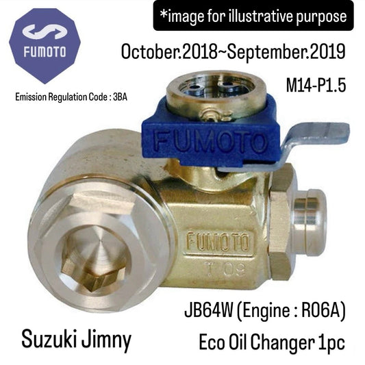 JB64W (Engine:R06A) Eco Oil Changer (FUMOTO) for Suzuki Jimny (October.2018~September.2019/Emission Regulation Code:3BA/M14-P1.5)