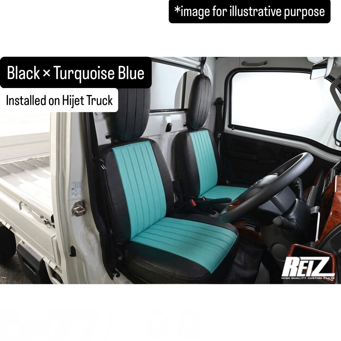 S500P/S510P (Early & Late Model) Two-Tone Line Series Seat Cover Set for Daihatsu Hijet Truck / Hijet Jumbo (2Colors Options)