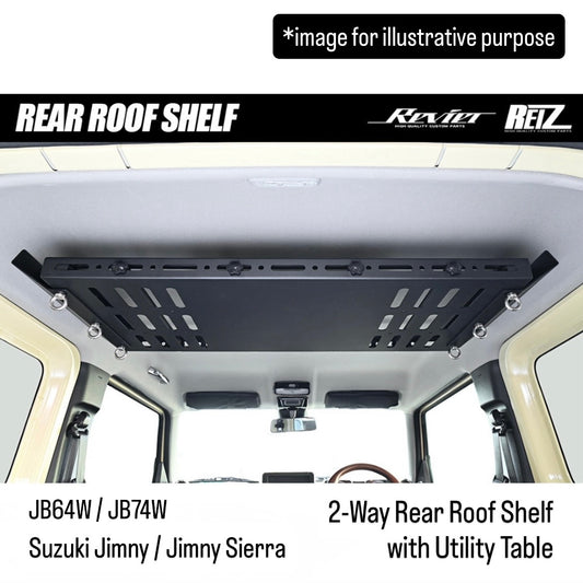 JB64W/JB74W 2-Way Rear Roof Shelf with Utility Table for Suzuki Jimny / Jimny Sierra