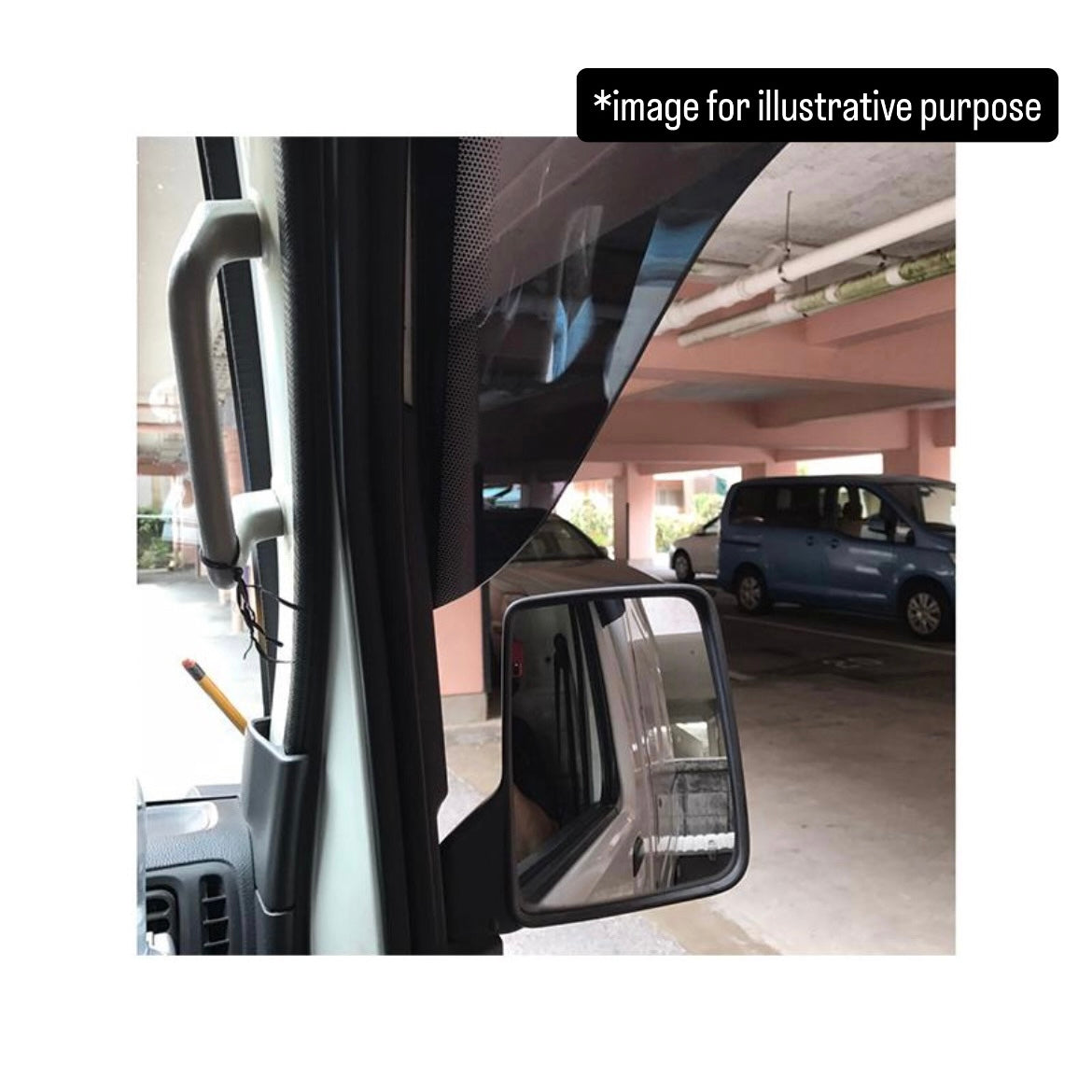 DA63T/DA65T Wide Dark Smoke Window Visor Rain Guard Left & Right Set for Suzuki Carry (Acrylic Wind Deflectors)