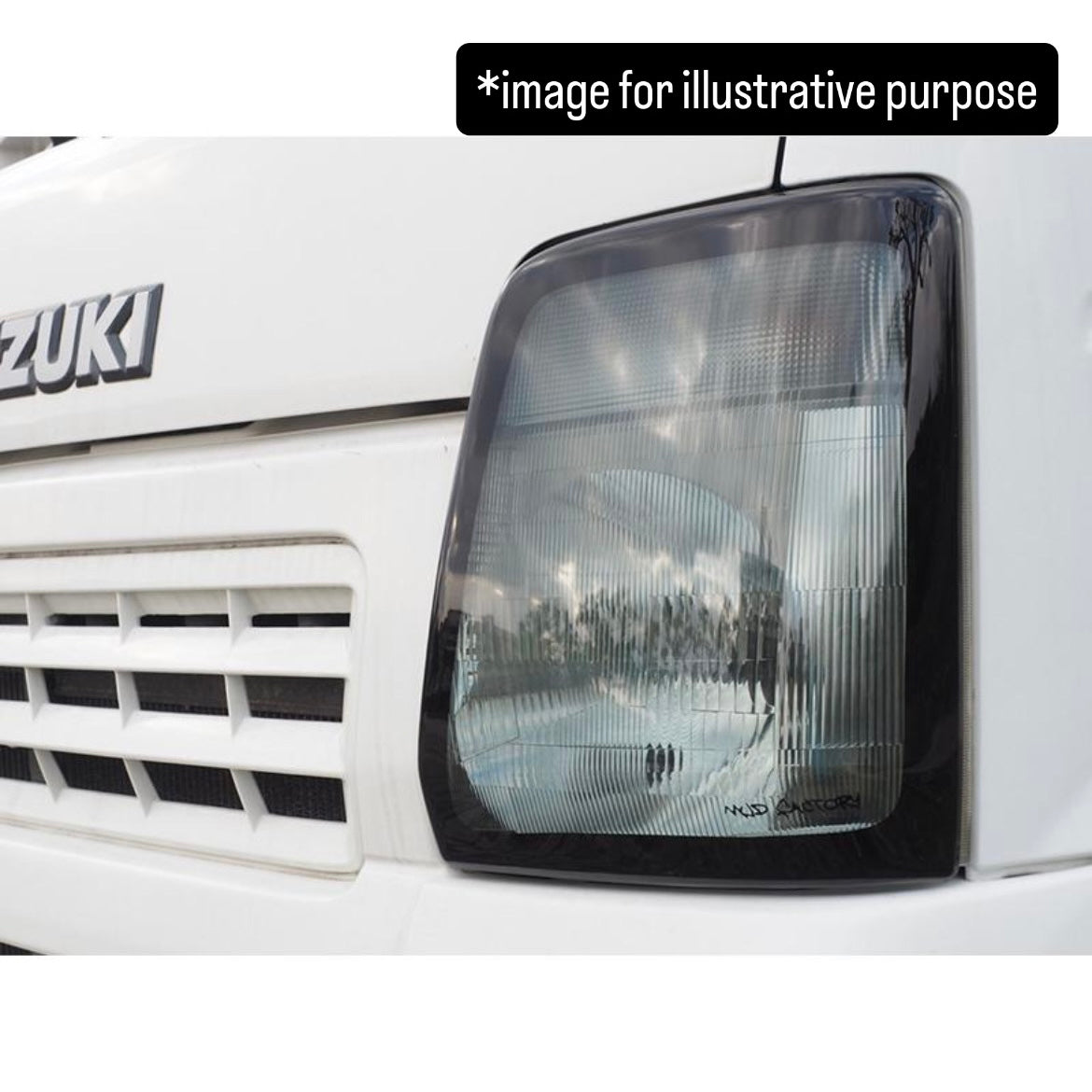 DA63T/DA65T Light Smoke Headlight Cover Left & Right Set for Suzuki Carry (2.5 mm Sumitomo Acrylic Headlamp Protectors)