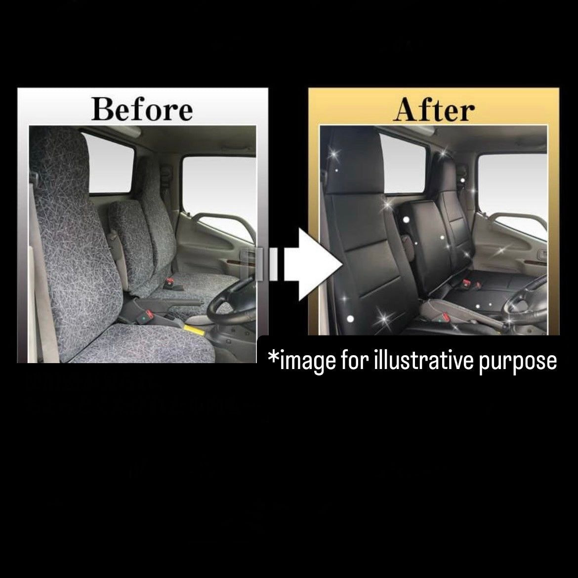 U61T/U62T Front Seat Cover Set for Mitsubishi Minicab Truck (Separate Headrest Type)
