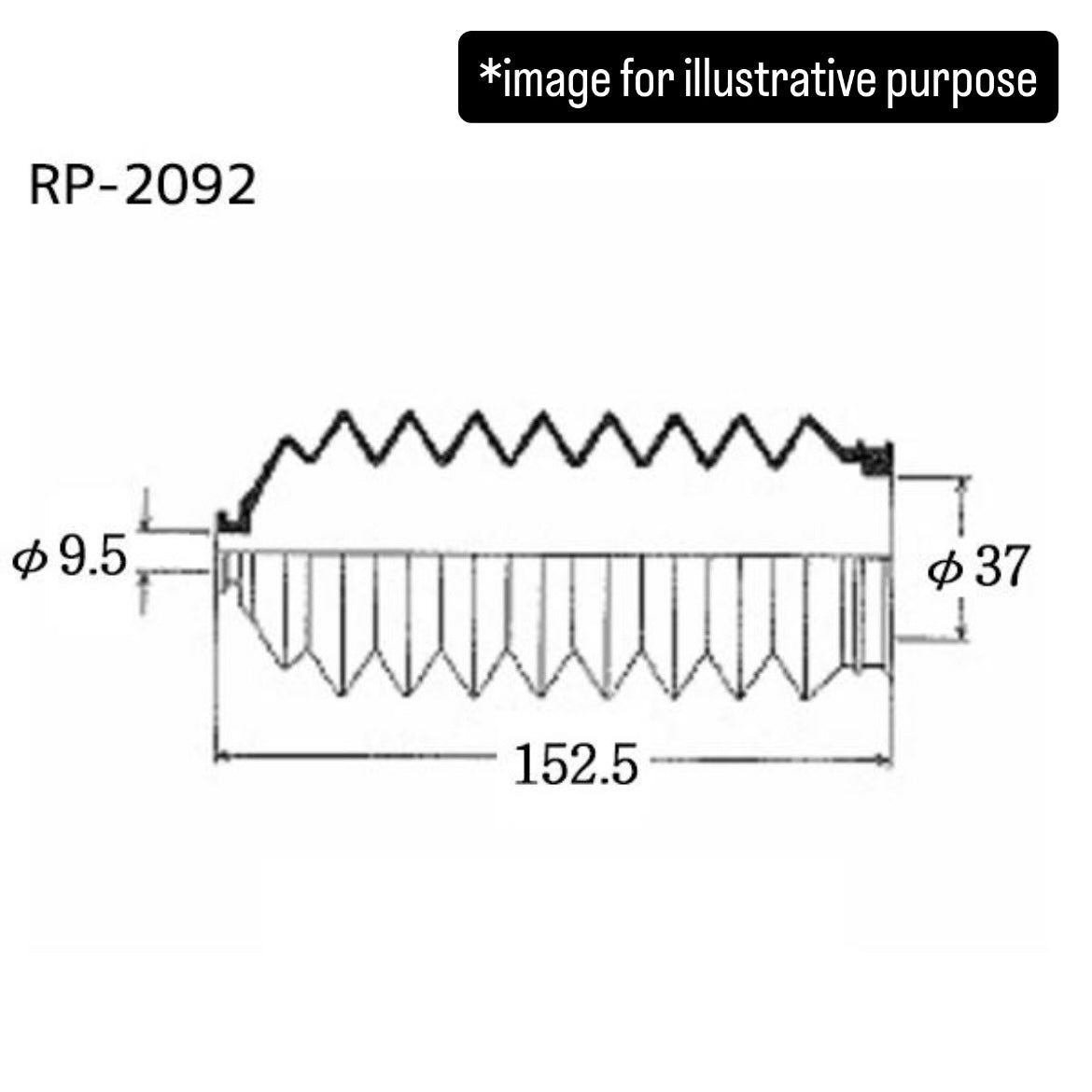 HH3/HH4 Steering Rack Boot Left & Right Set (OHNO) for Honda Acty (OEM:53537-SJ6-000/53538-SJ6-000)