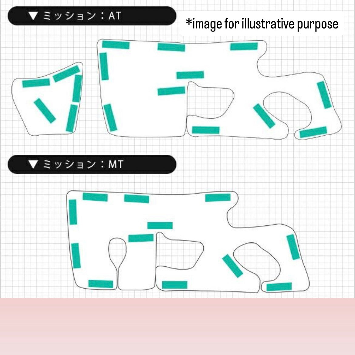 S500P/S510P (AT/MT) Front Footwell Kick Guard Mat for Daihatsu Hijet Truck / Hijet Jumbo (Interior Protection Custom Accessories 6Colors)