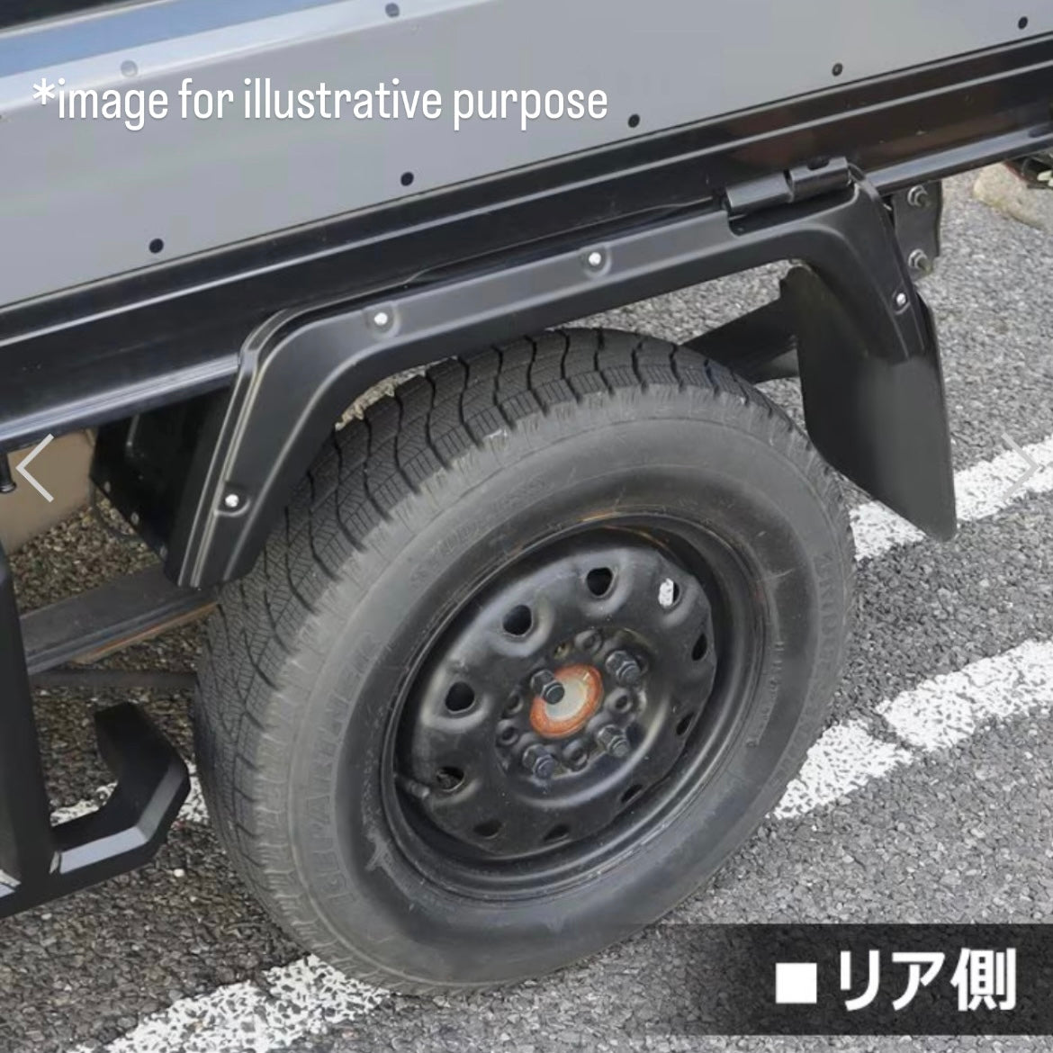 DA16T Over Fender 6pc Kit Full Set (Matte Black / ABS / Stick-On Type) for Suzuki Carry / Super Carry (August.2013~)