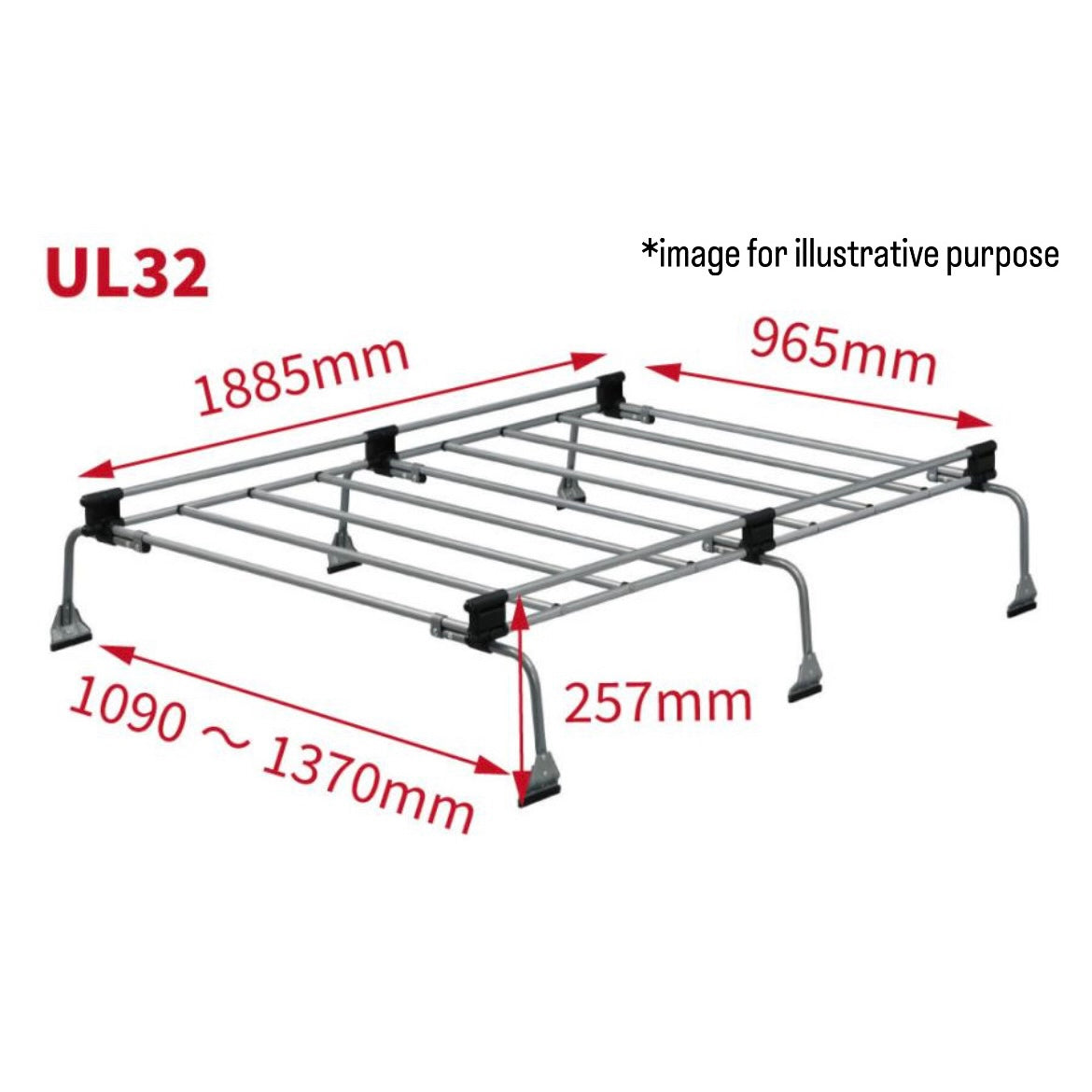 U40 Series Steel Roof Rack (TUFREQ) for Mitsubishi Bravo (Standard Roof Carrier Made in Japan)