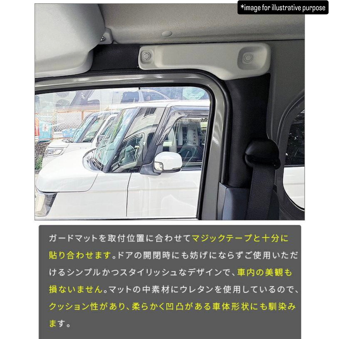DA16T New Model Carry / Super Carry B-Pillar Kick Guard Mat 4pc Set for Suzuki (Interior Protection Accessories 6Colors)