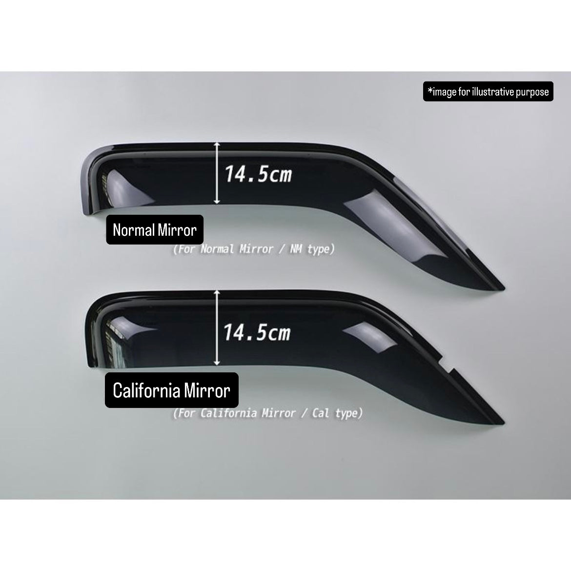 DC51T/DD51T/DE51V/DF51V/DL51/DM51/DD51 Side Window Visor Set (Rain Guards) for Suzuki Carry / Every / Mazda Scrum