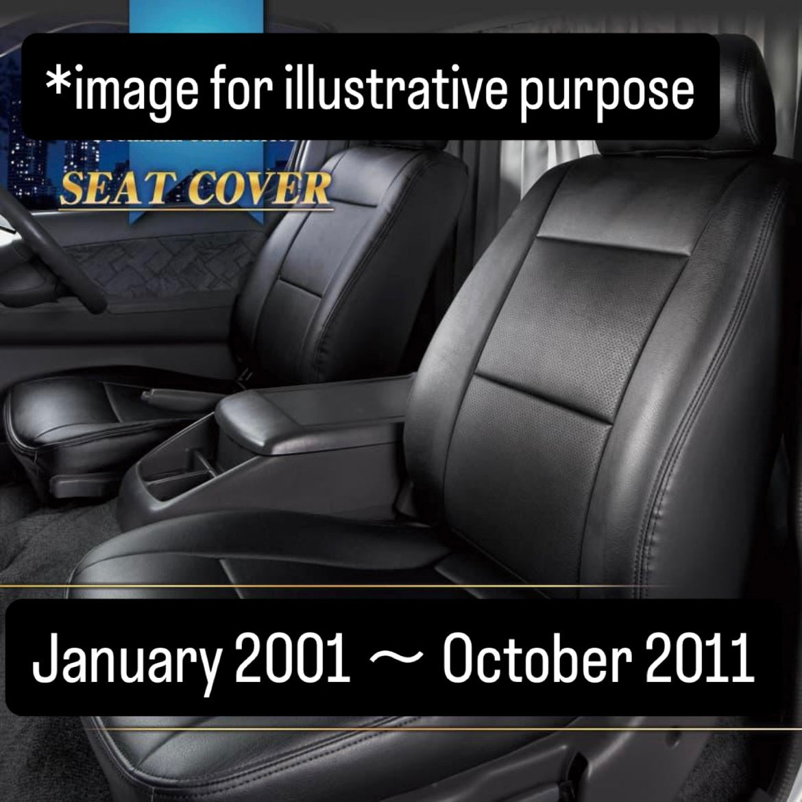 U61T/U62T Front Seat Cover Set for Mitsubishi Minicab Truck (Separate Headrest Type)