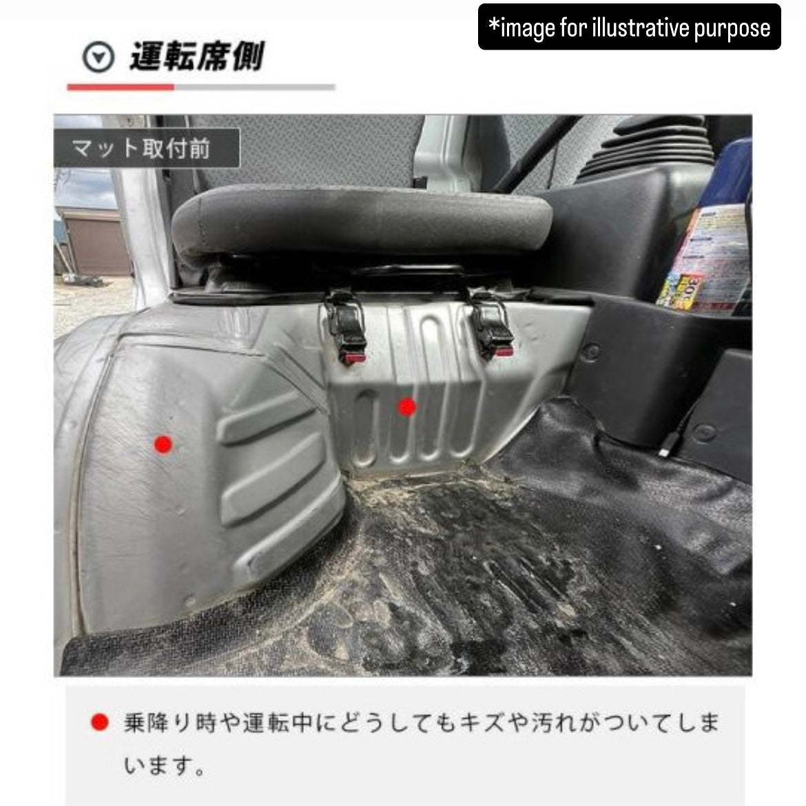 DA16T Wheel House & Under Seat Kick Guard Mat 4pc Set for Suzuki Carry / Super Carry (Interior Waterproof Protection Accessories 6Colors)