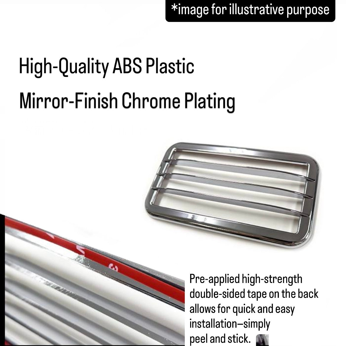 DA63T/DA65T/DA16T Chrome Tail Light Cover Left & Right Set for Suzuki Carry (ABS Plastic, 3D Press-Molded)