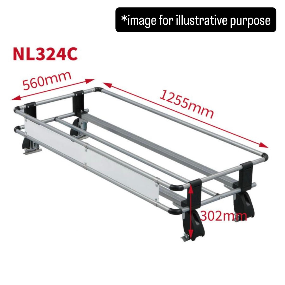 HA6/HA7 Steel Roof Rack with Sign Board (TUFREQ) for Honda Acty (Truck Work Truck Cargo Carrier)