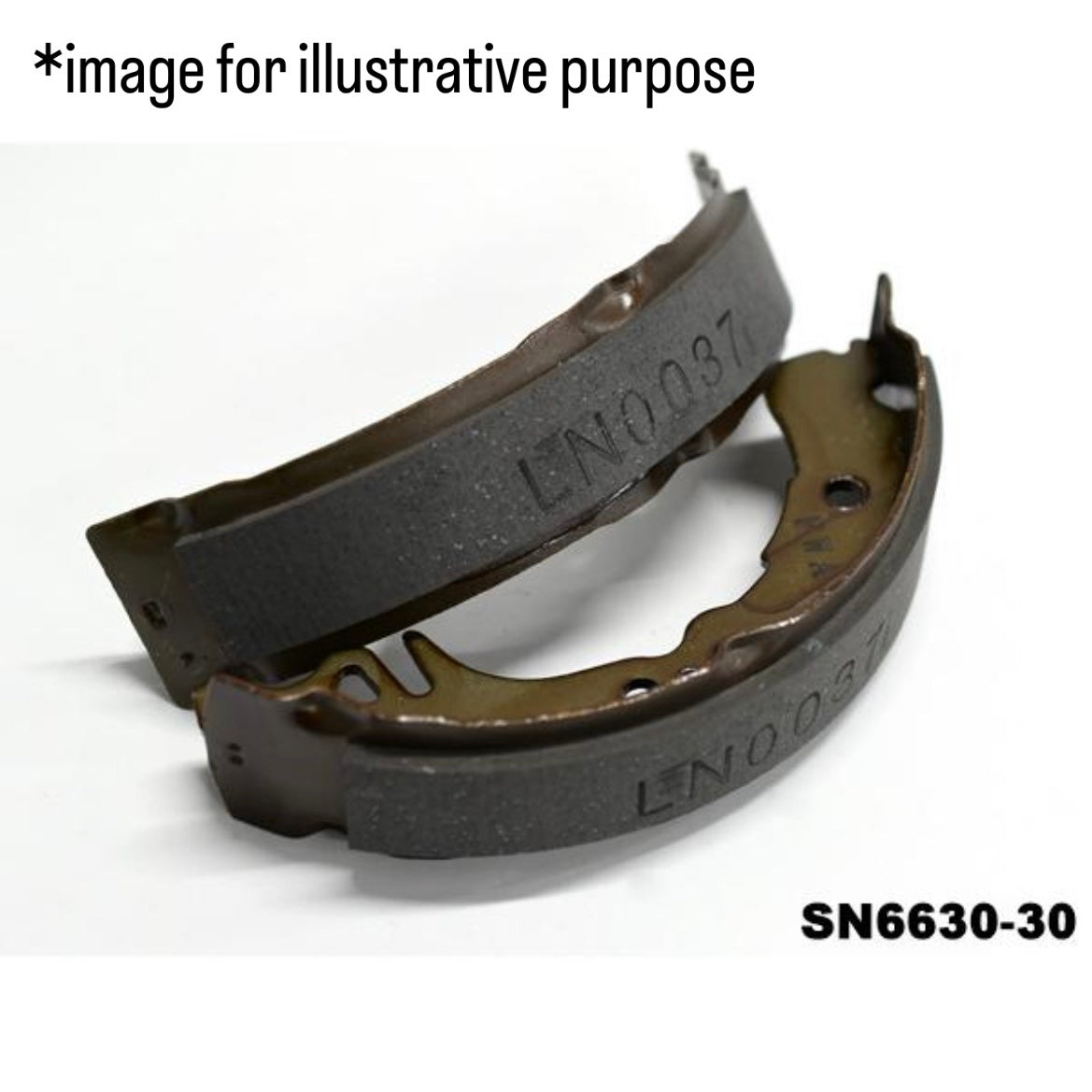 L880K Rear Brake Shoes 4pc Set (FC Material) for Daihatsu Copen (OEM:04495-B2310/47420-B2040)