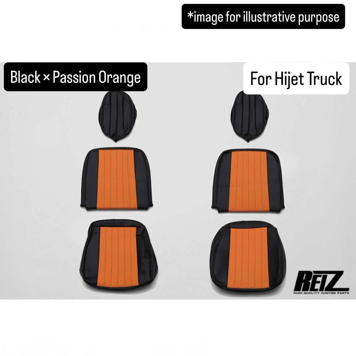 S500P/S510P (Early & Late Model) Two-Tone Line Series Seat Cover Set for Daihatsu Hijet Truck / Hijet Jumbo (2Colors Options)