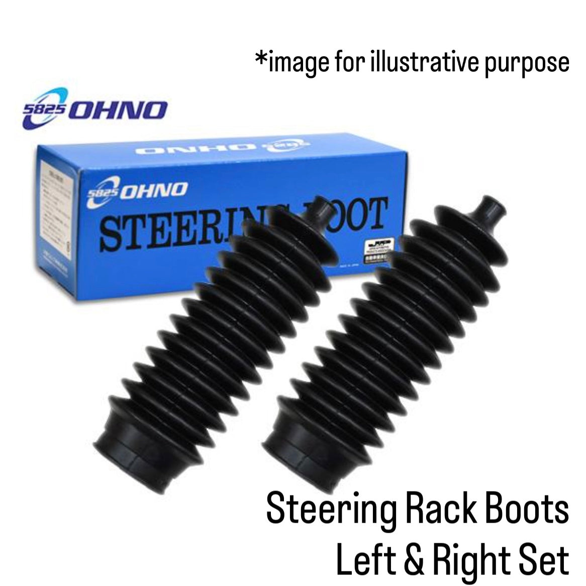 L880K Steering Rack Boots Left & Right Set (OHNO Rubber) for Daihatsu Copen (OEM:45535-97203)