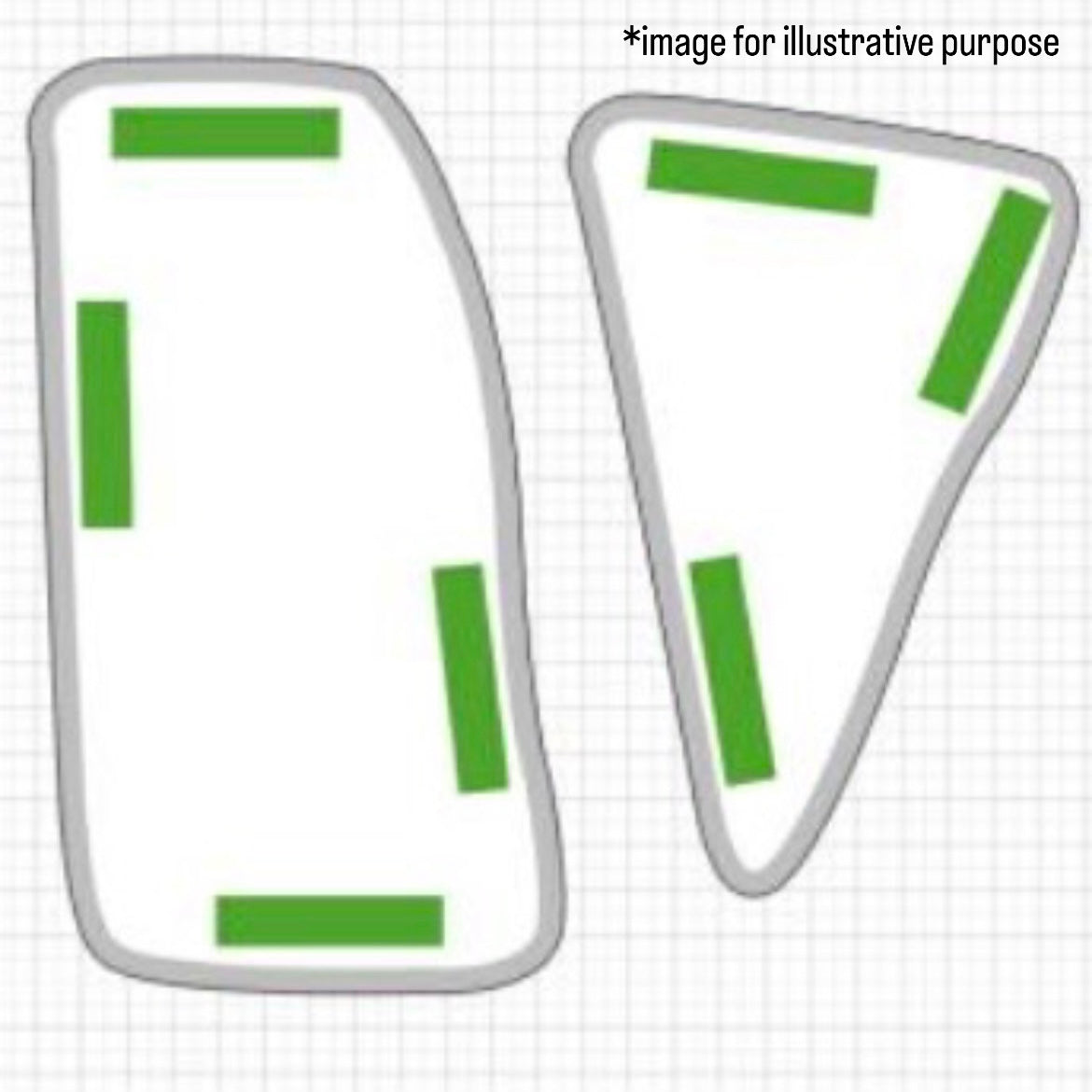 S500P/S510P (AT) Footrest Kick Guard Mat 2pc Set for Daihatsu Hijet Truck / Hijet Jumbo (Interior Accessories Custom 6Colors)