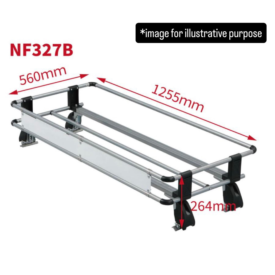 DA63T Steel Roof Rack with Sign Board (TUFREQ) for Suzuki Carry (Roof Type:All Models)