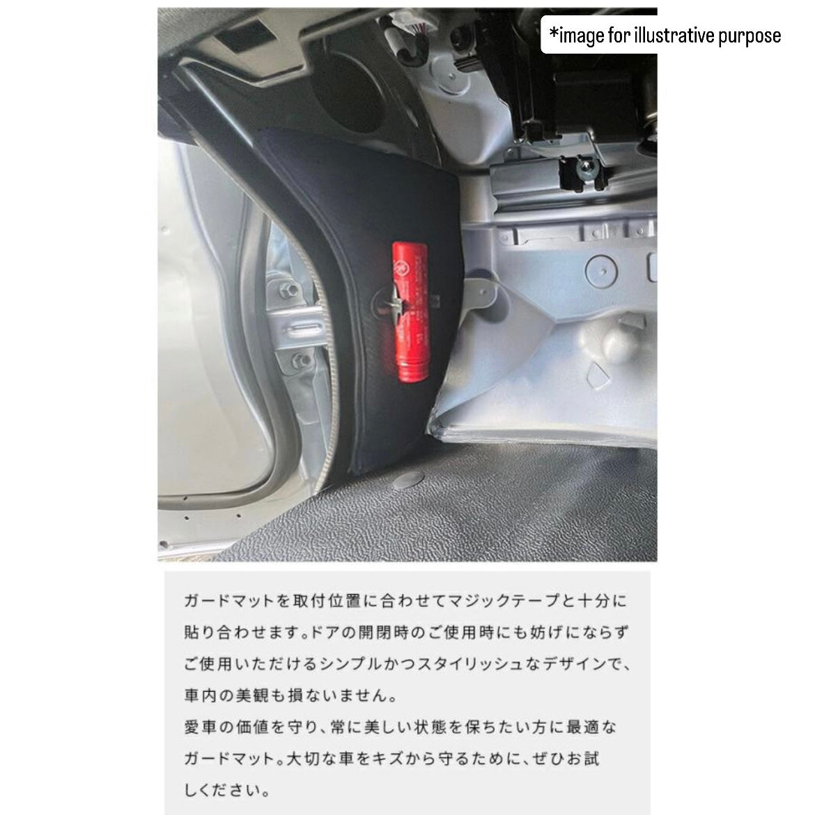 S500P/S510P Late Model Hijet Truck / Jumbo Outer Footwell Kick Guard Mat 2pc Set (Driver & Passenger Side Interior Accessories Custom Parts 6Colors)