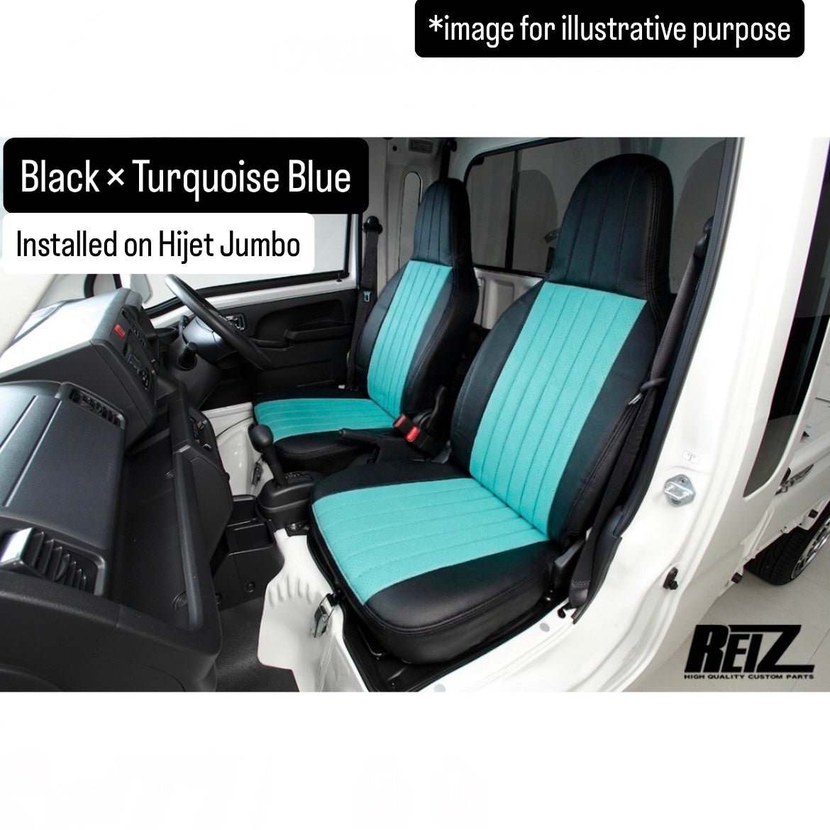 S500P/S510P (Early & Late Model) Two-Tone Line Series Seat Cover Set for Daihatsu Hijet Truck / Hijet Jumbo (2Colors Options)