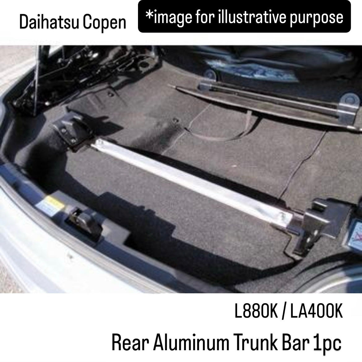 L880K/LA400K Rear Aluminum Trunk Bar (D-SPORT) for Daihatsu Copen