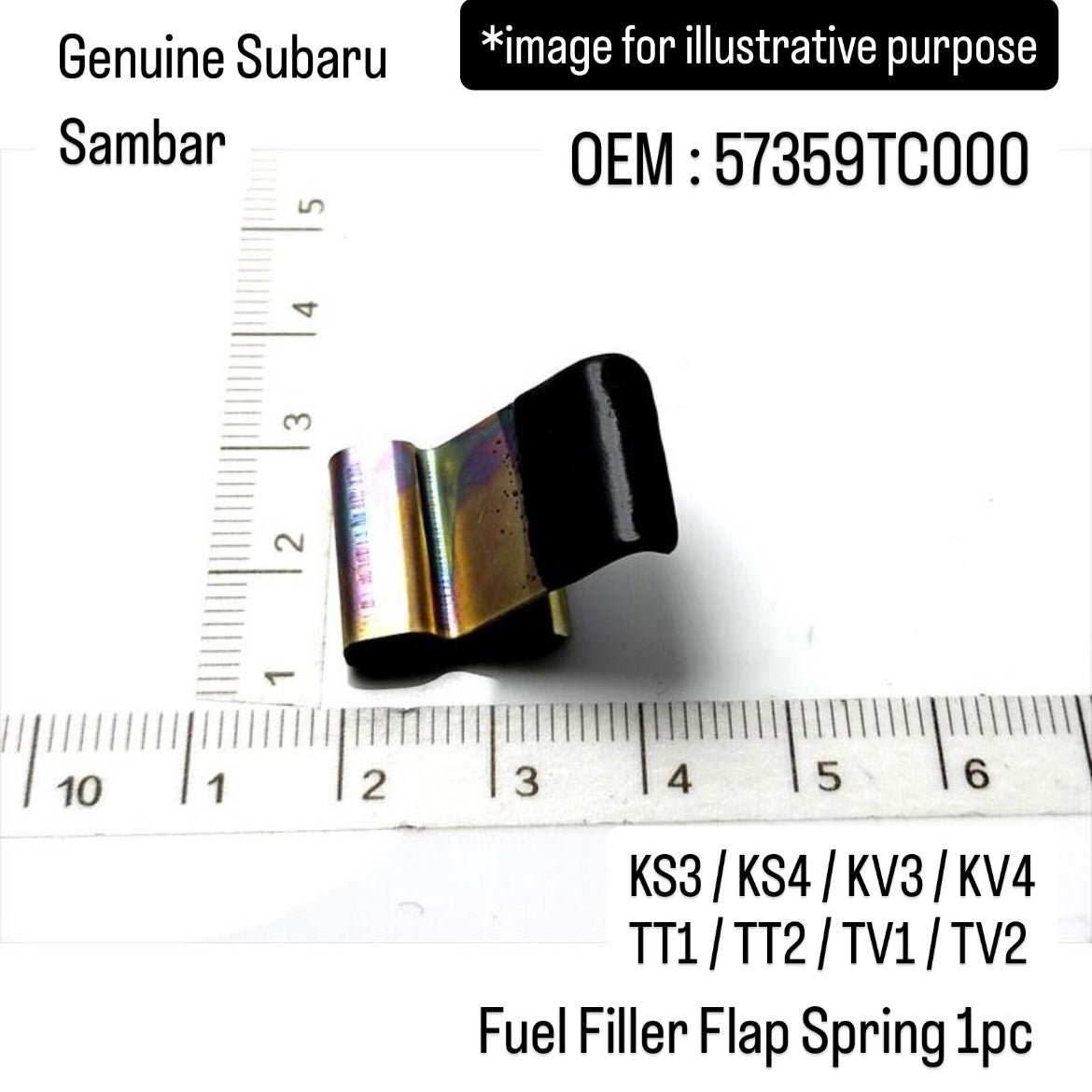 Genuine Subaru KS3/KS4/KV3/KV4/TT1/TT2/TV1/TV2 Fuel Filler Flap Spring for Sambar (OEM:57359TC000)