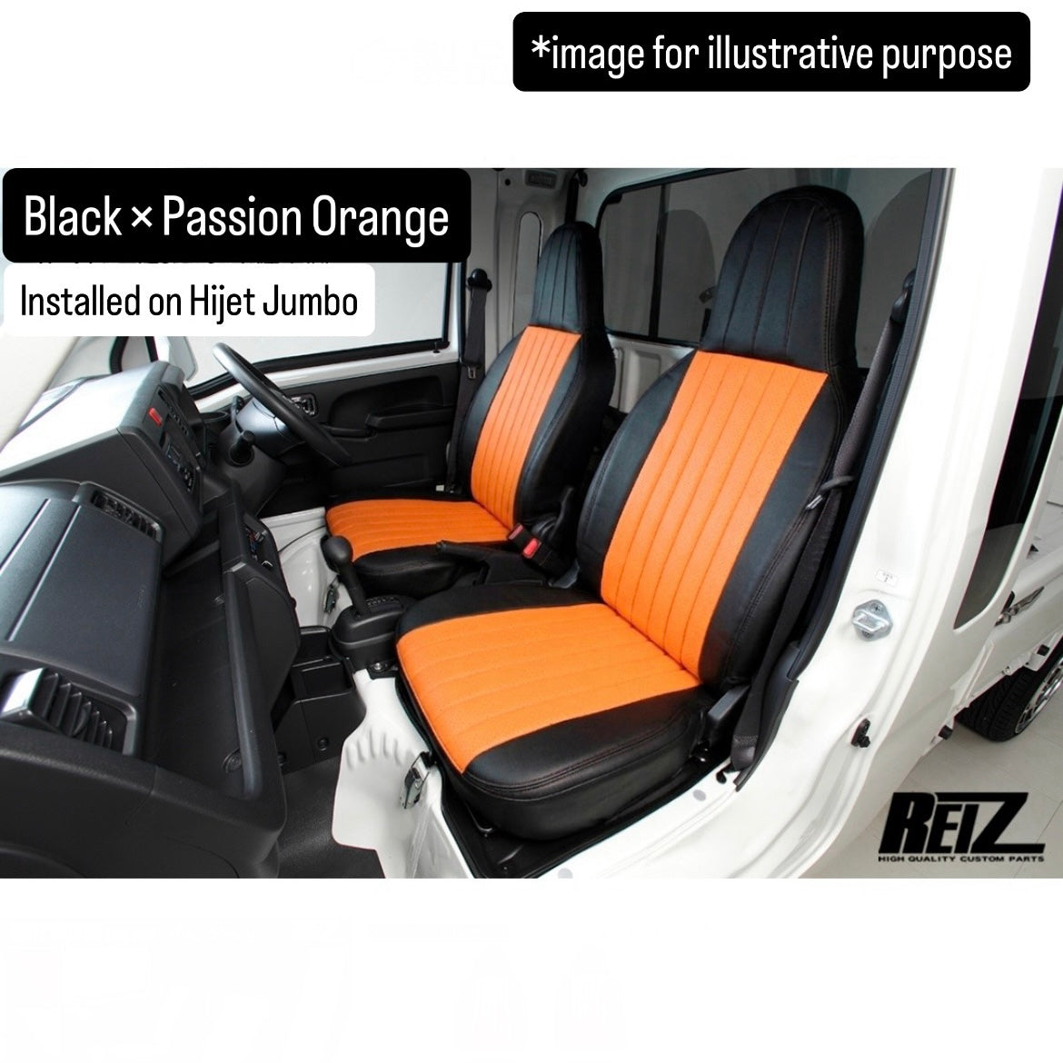 S500P/S510P (Early & Late Model) Two-Tone Line Series Seat Cover Set for Daihatsu Hijet Truck / Hijet Jumbo (2Colors Options)