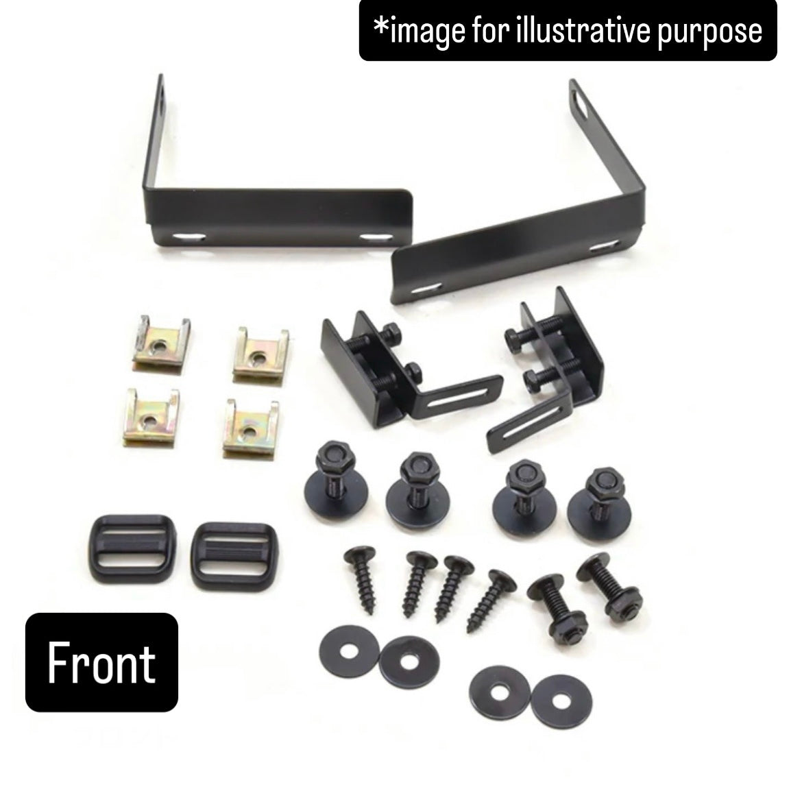 JB64W Large Mud Flap 4pc Set for Suzuki Jimny (Black Finish, Front & Rear Mud Guards with Aluminum Plates Complete Vehicle Set, Model Year:July.2018 onward)