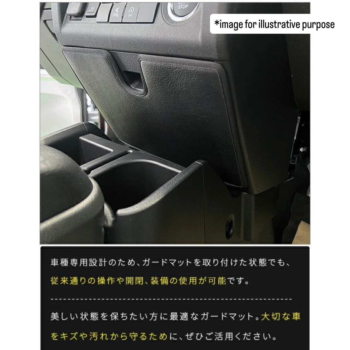 S500P/S510P Late Model Hijet Jumbo Fuse Box Kick Guard Mat (Interior Protection Custom Accessory 6Colors)