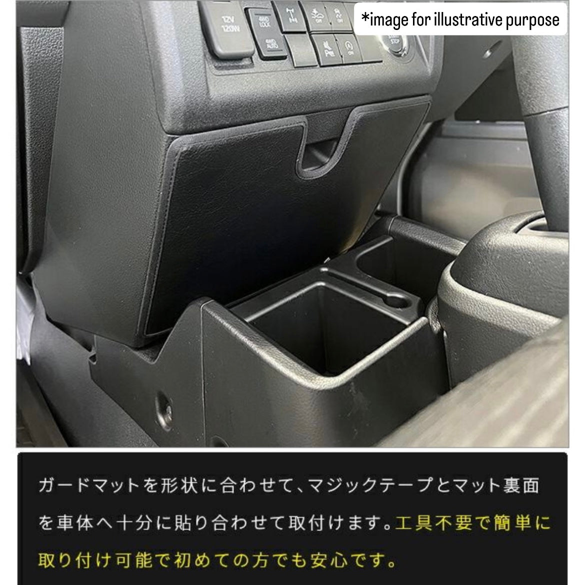 S500P/S510P Late Model Hijet Jumbo Fuse Box Kick Guard Mat (Interior Protection Custom Accessory 6Colors)