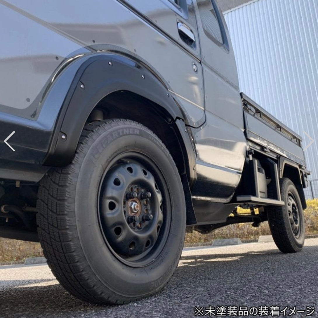 DA16T Suzuki Carry / Super Carry Over Fender 6pc Kit – ABS, Raptor Coated, Chip Finish, With Dummy Bolts (Full Set)