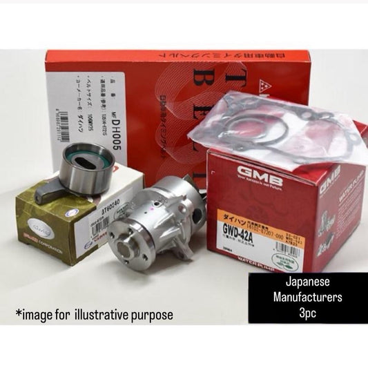 S100P/S110P/S110C (Engine:EFGS/DOHC/660cc) Timing Belt 3pc Set for Hijet Truck