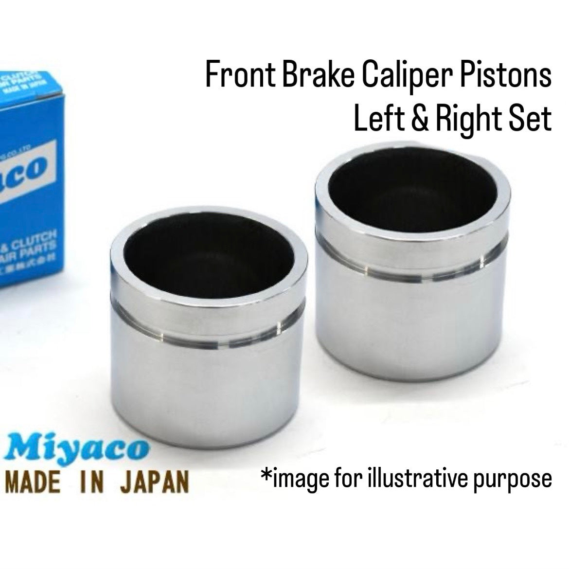 DA63T/DA65T/DA16T Front Brake Caliper Pistons Left & Right Set (Miyaco) for Suzuki Carry (OEM:55840-76G01)